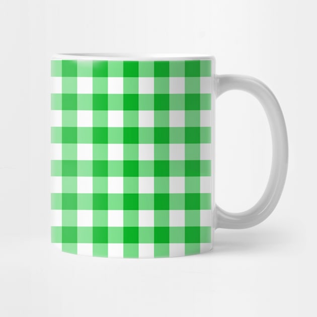 Green Checkered Square Seamless Pattern by DesignWood Atelier